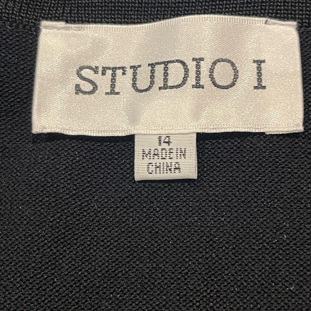 Studio I Black Textured Knit Top - Picture 2 of 5